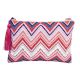 Chevron Embroidered Rectangle Clutch With Beads